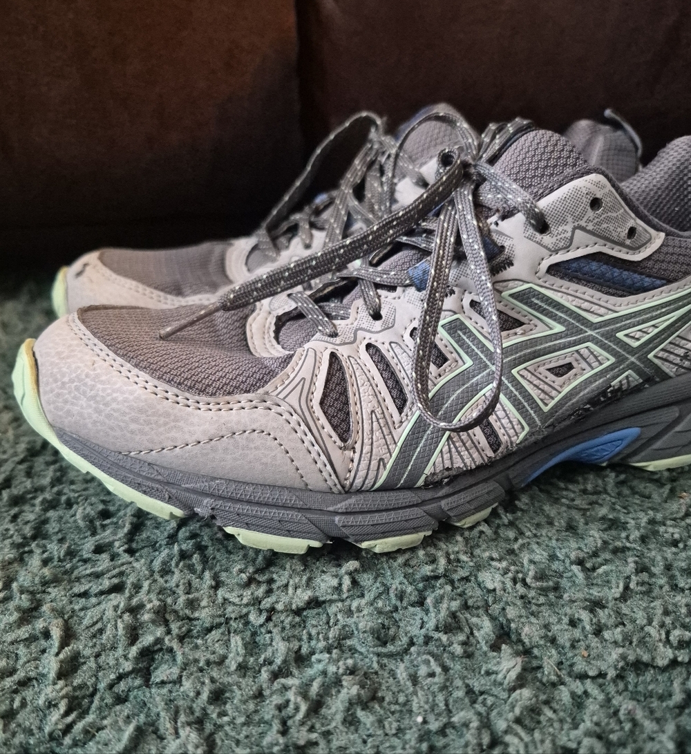 Asics Women's Gel Adventure 7 Gray and Blue Athletic Shoes Trail Running 8.5 - Picture 6 of 14